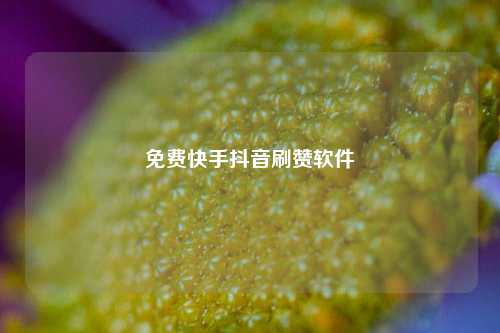 免费快手抖音刷赞软件